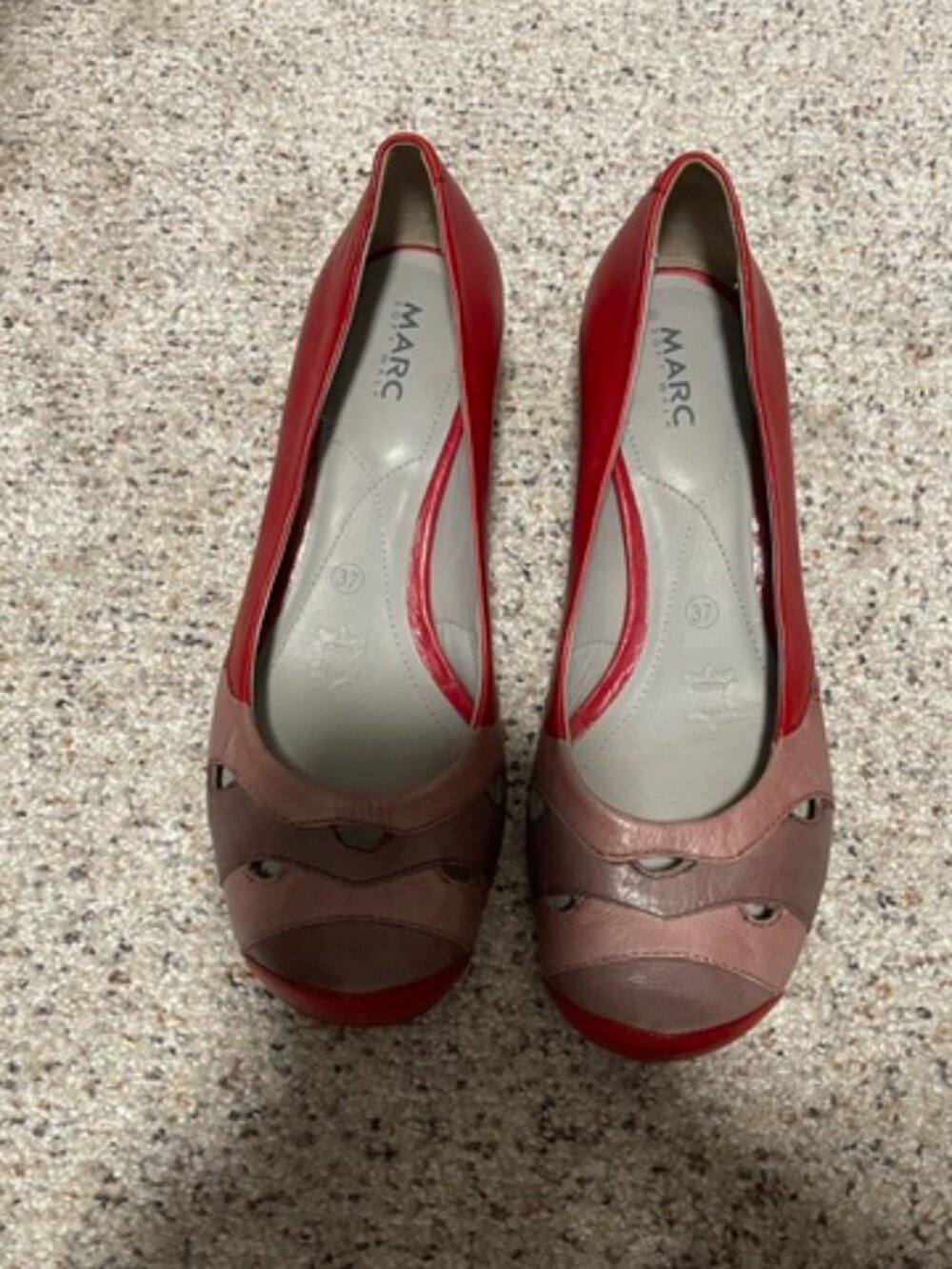 German Marc leather red shoes size 37/7